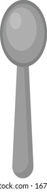 Metal spoon, illustration, vector on white background.