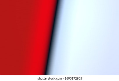 Textura de esparcido metálico.Antecedentes abstractos. Superficie de acero transparente pulido en rojo y blanco. Placa metálica con gradiente para el concepto de diseño, impresión, afiche y papel pintado. Ilustración vectorial.