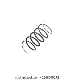 metal spring coil logo icon vector symbol 