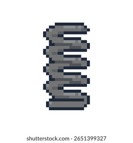 arte de pixel de bobina de mola de metal