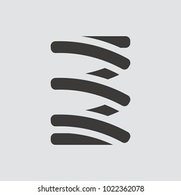 metal spring icon isolated of flat style. Vector illustration.