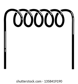 Metal spring icon. Simple illustration of metal spring vector icon for web design isolated on white background