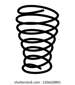 Metal spring icon vector on white background 