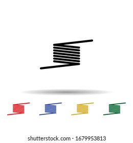 Metal spring multi color icon. Simple glyph, flat vector of metal spring icons for ui and ux, website or mobile application