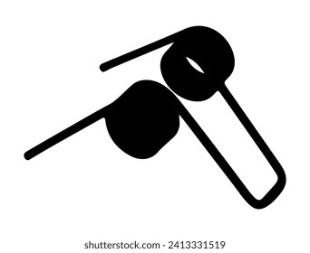 Silueta de primavera metálica arte vectorial fondo blanco