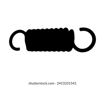 Metal Spring silhouette vector art white background