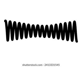 Metal Spring silhouette vector art white background