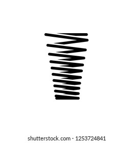 Metal spring vector icon