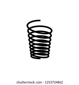 Metal spring vector icon