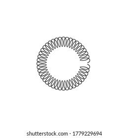 plantilla de diseño de ilustración de icono de vector de resorte metálico