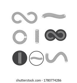 metal spring vector icon illustration design template