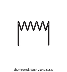 metal spring vector icon illustration design template