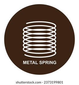 Metal spring vector icon illustration design template