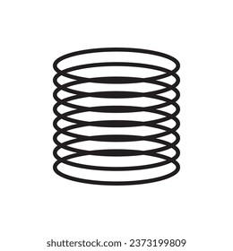 Metal spring vector icon illustration design template