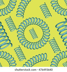 Metal springs seamless pattern background for your design.