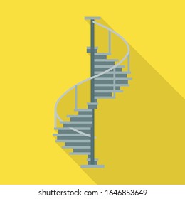 Metal staircase vector icon.Flat vector icon isolated on white background metal staircase.