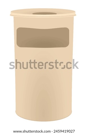 Metal standing outdoor ashtray. vector 