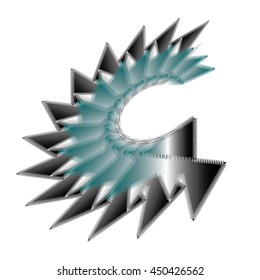 metal star with sharp edges