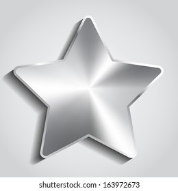 Metal Star Vector Background.