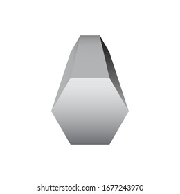 Metal or steel rod bar vector icon.
Hexagonal profile cross section shape.
That alloy of iron from steel production and metallurgy.
For sawing, turning, milling, drilling and grinding to product.