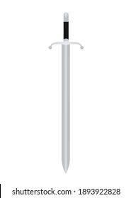 Metal  steel sword. vector illustration