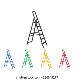 Metal Step Ladder Icon. Construction tools icons universal set for web and mobile