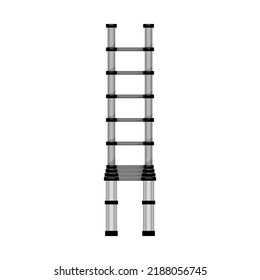 metal step ladder safety cartoon. metal step ladder safety sign. isolated symbol vector illustration
