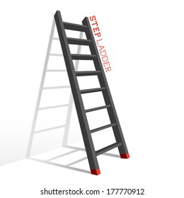 Metal Step Ladder Vector illustration.