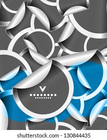 Metal stickers vector pattern