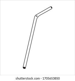 Metal Straws Icon. White Background. Flat Style