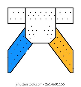metal structure construction part line icon vector. metal structure construction part sign. isolated symbol illustration