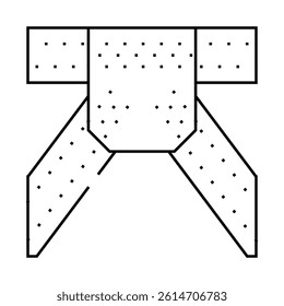 metal structure construction part line icon vector. metal structure construction part sign. isolated contour symbol black illustration