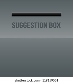 Metal suggestion box - optical illusion