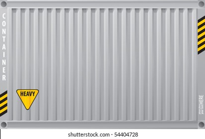 Metal Surface Cargo Container, Vector Background