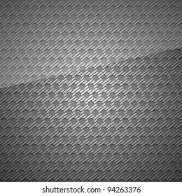 Metal surface, dark gray background perforated sheet, 10eps