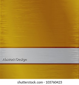 Metal surface with gold and silver texture