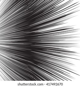 Metal surface, Superhero frame,Comic book black and white radial lines background,Manga or anime speed graphic texture Explosion vector illustration , Sun ray or star burst element