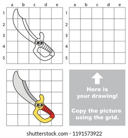 Metal Sword smile funny, the educational game with simple game level. Copy the picture.