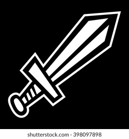 Metal Sword vector cartoon icon