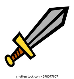 Metal Sword vector cartoon icon