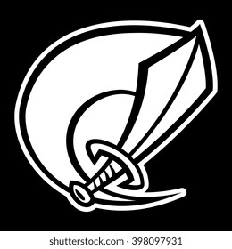 Metal Sword vector cartoon icon