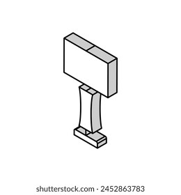 lámpara de mesa de metal Vector isométrico. lámpara de mesa de metal. ilustración de símbolo aislado