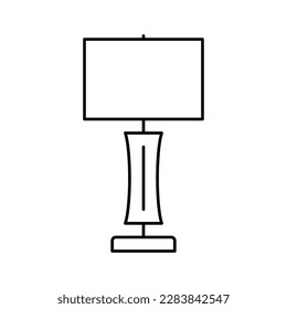 metal table lamp line icon vector. metal table lamp sign. isolated contour symbol black illustration