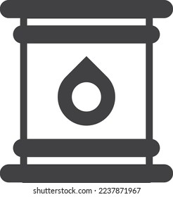 metal tank for oil illustration in minimal style isolated on background