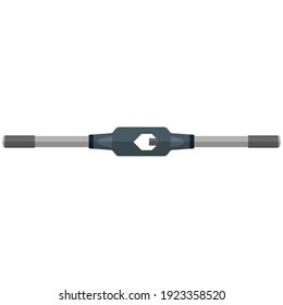 Metal tap holder vector. Small tool icon. Workshop equipment for metalwork isolated on white background