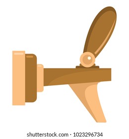 Metal tap icon. Flat illustration of metal tap vector icon for web