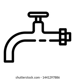 Metal tap icon. Outline metal tap vector icon for web design isolated on white background