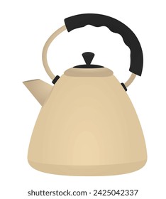Taza de té de metal. ilustración vectorial