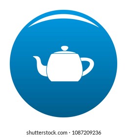 Metal teapot icon. Simple illustration of metal teapot vector icon for any design blue