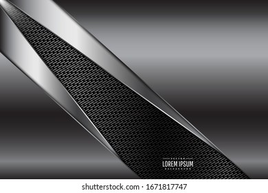Metal technology background.Gray and black with dark space.Vector illustration.Eps10 